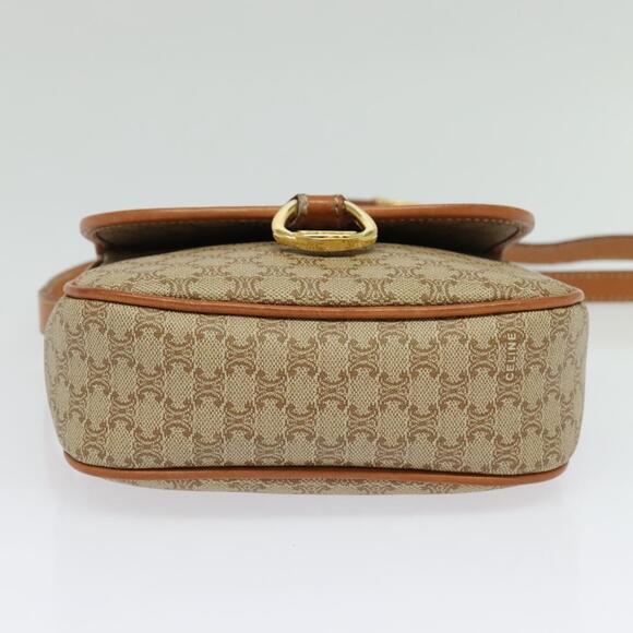 CELINE Macadam Canvas Shoulder Bag Pvc Beige Gold - Picture 9 of 12